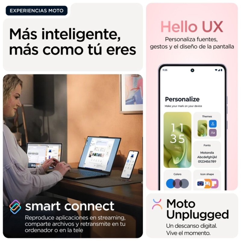 Smartphone Motorola PB7L0085SE 6,67" Mediatek Dimensity 7300 8 GB RAM 256 GB Rose - ONLYTECK
