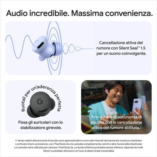 Casque Google Pixel Buds 2a Pourpre - ONLYTECK