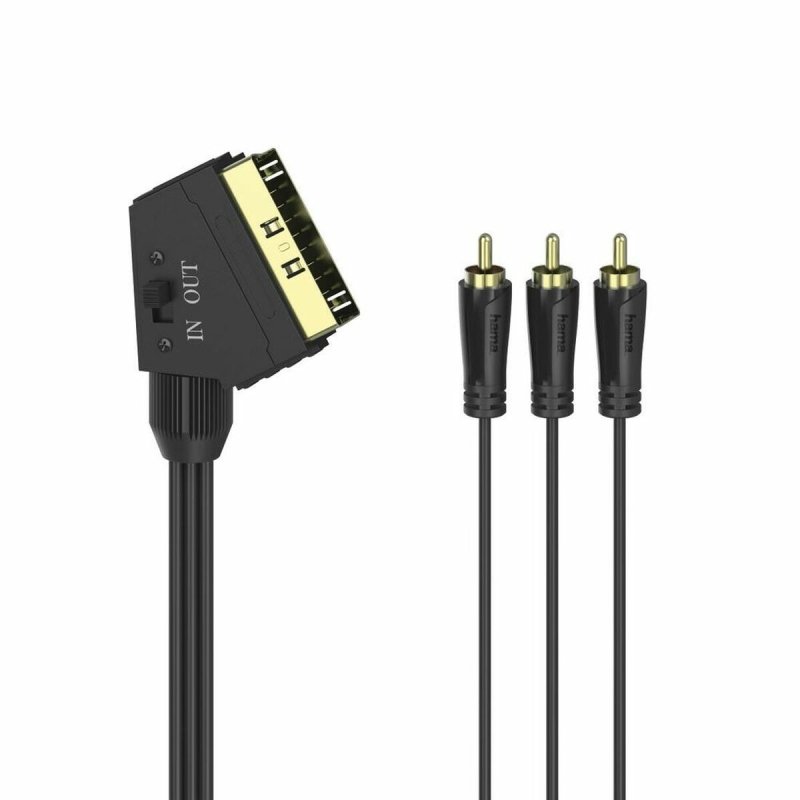 Câble 3 x RCA vers Euroconnecteur Hama 00205156 1,5 m Noir RCA - ONLYTECK