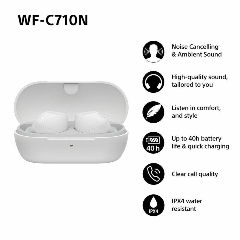 Casque Sony WF - C710NW Blanc - ONLYTECK