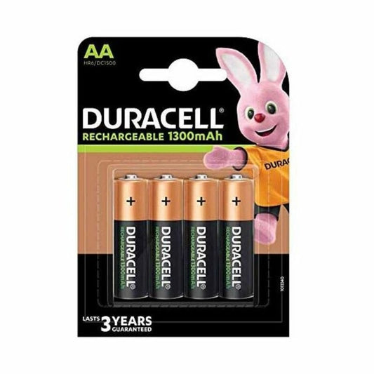 Piles Rechargeables AA DURACELL 4 LR06 1300mAh 1300 mAh - ONLYTECK