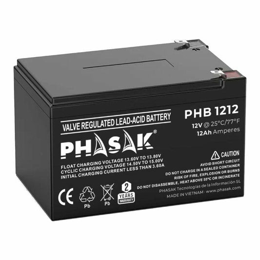 Batterie pour Système d'Alimentation Sans Interruption Phasak PHB 1212 12 V - ONLYTECK