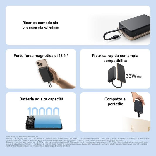 Powerbank Xiaomi WPB1007MI 10000 mAh Gris - ONLYTECK