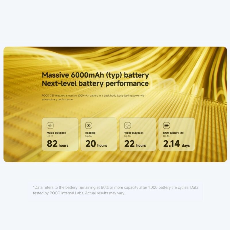 Smartphone Xiaomi POCO C85 6 - 128 GREE Octa Core 6 GB RAM 128 GB Vert 6,9" - ONLYTECK