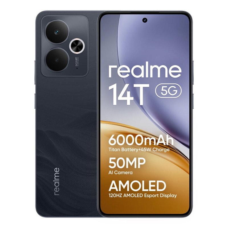 Smartphone Realme 14T 5G 8 - 256 BK V2 6,67" 8 GB RAM 256 GB Noir - ONLYTECK