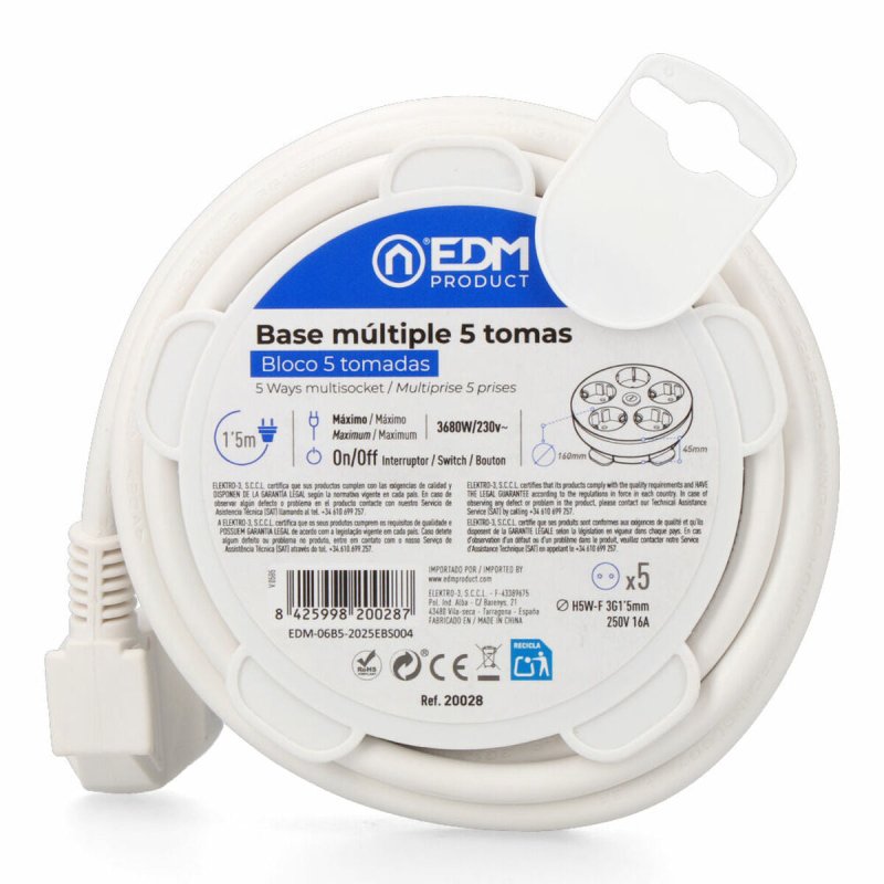 Réglette EDM 20028 Blanc 3680 W (1,5 m) - ONLYTECK