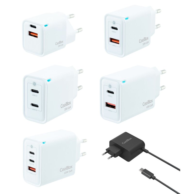 Chargeur mural CoolBox COO - PACK - GAN - ONLYTECK