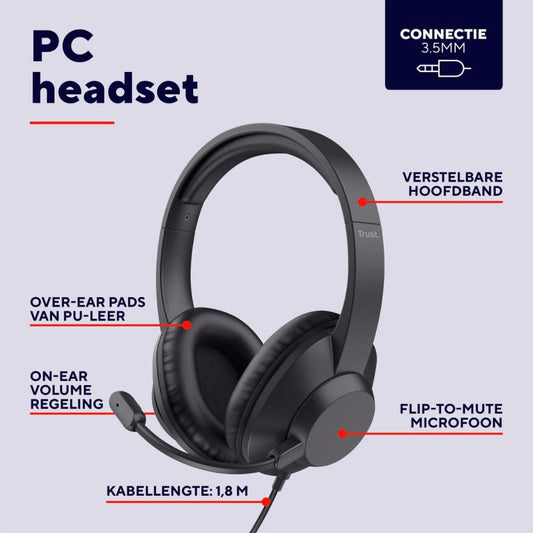 Casque Trust 25460 Noir - ONLYTECK