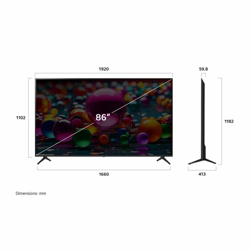 TV intelligente LG 86UA75006LA.AEUQ 86" 4K Ultra HD LED HDR D - LED - ONLYTECK