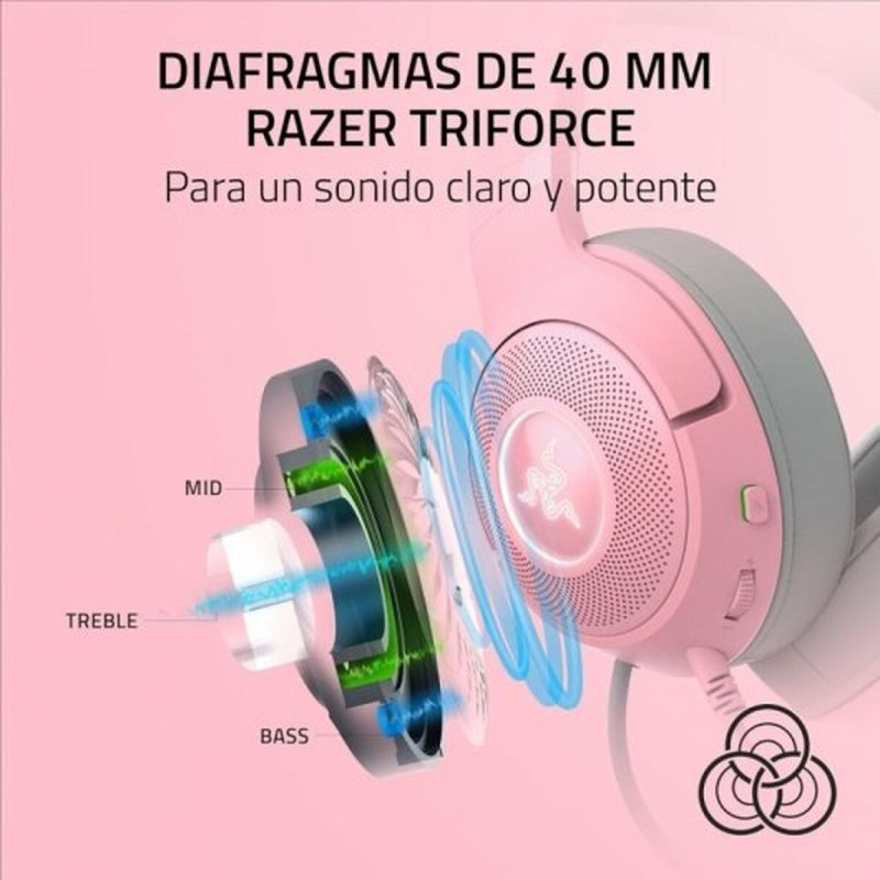Casques avec Micro Gaming Razer RZ04 - 04730200 - R3M1 - ONLYTECK