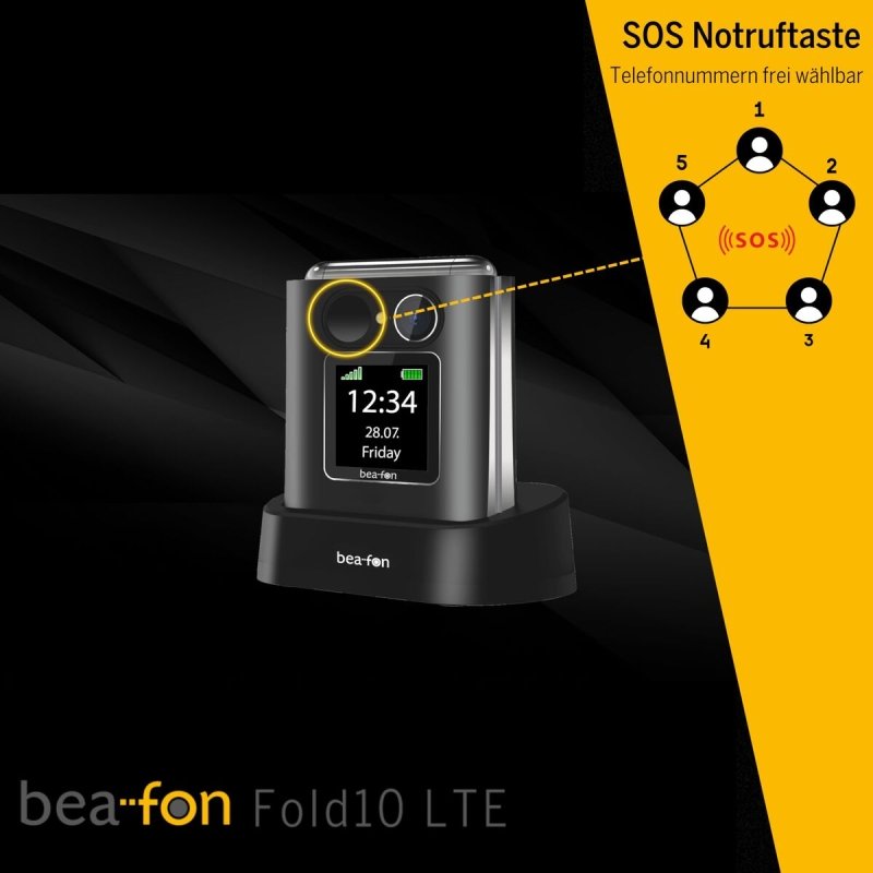 Téléphone Sans Fil beafon FOLD10 LTE - ONLYTECK