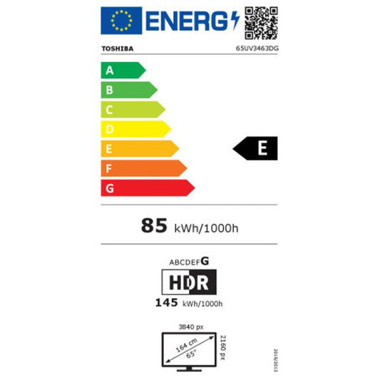 TV intelligente Toshiba 65UV3463DG 4K Ultra HD 65" LED HDR - ONLYTECK