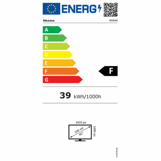 TV intelligente Hisense 40A4K 40" Full HD LED Wi - Fi D - LED - ONLYTECK