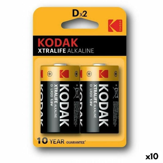 Piles Alcalines Kodak 1,5 V LR20 (10 Unités) - ONLYTECK