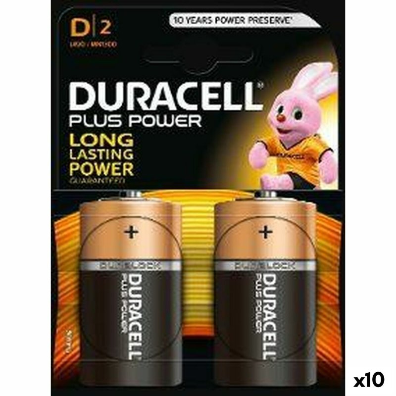 Piles Alcalines DURACELL 1,5 V LR20 (10 Unités) - ONLYTECK