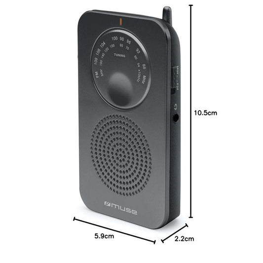 Radio transistor Muse M01RS Noir - ONLYTECK