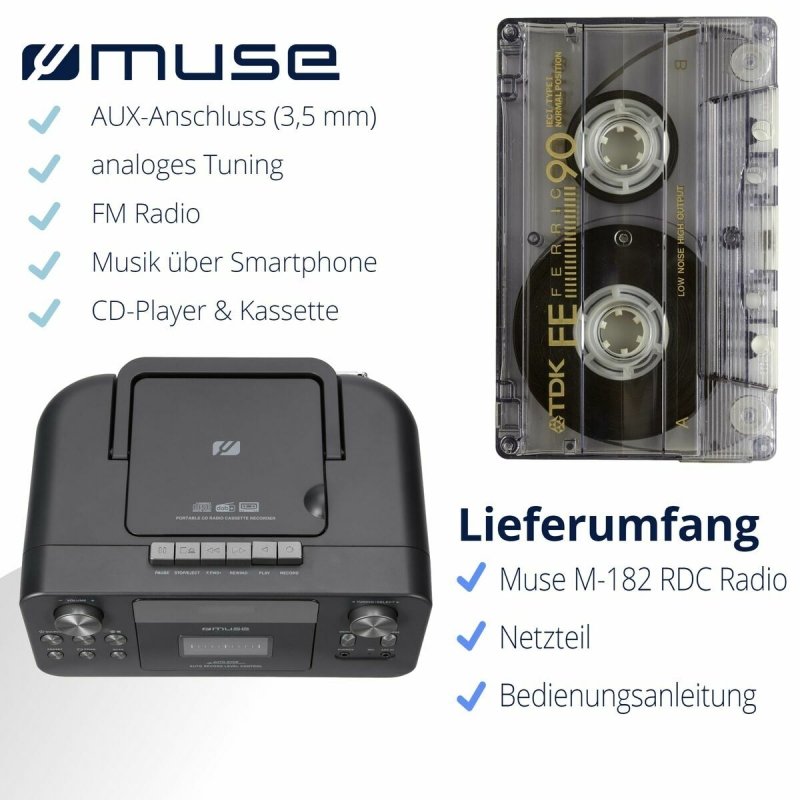 Radio - Cassette Muse M182RDC - ONLYTECK