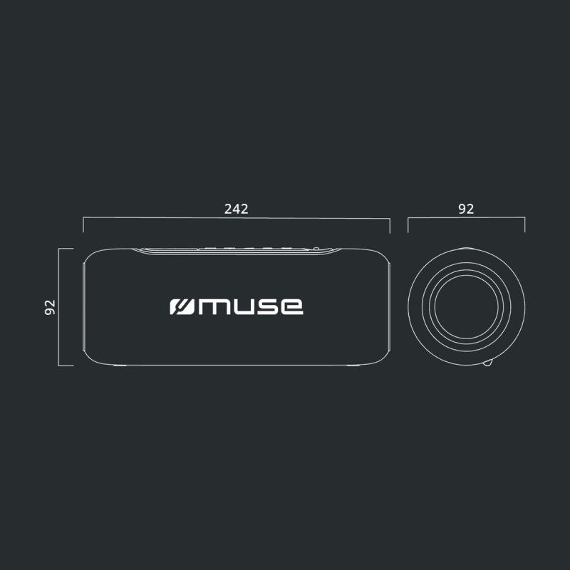 Haut - parleurs bluetooth portables Muse M780BTR 20W Bleu 20 W - ONLYTECK