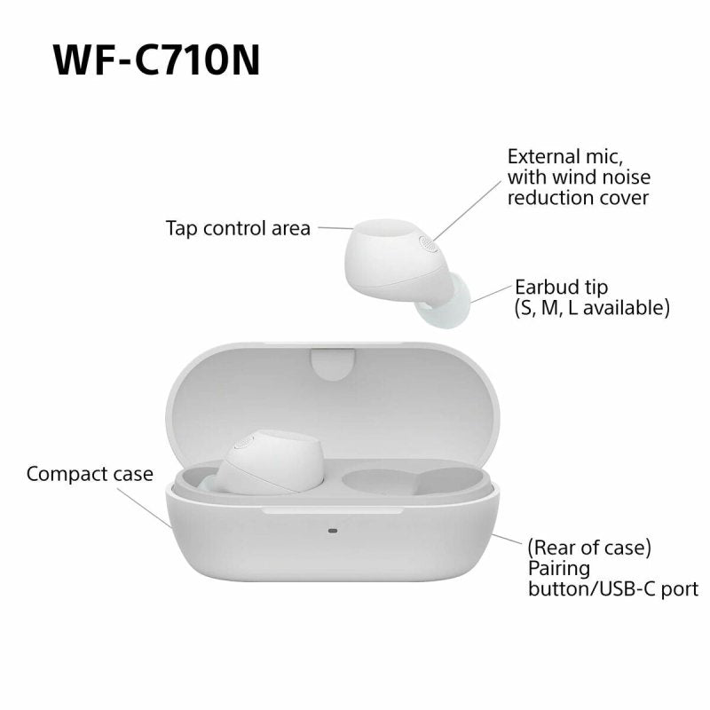 Casque Sony WF - C710NW Blanc - ONLYTECK