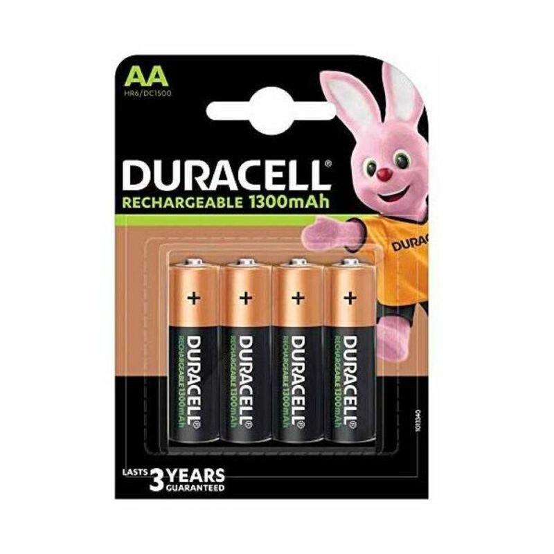 Piles Rechargeables AA DURACELL 4 LR06 1300mAh 1300 mAh - ONLYTECK
