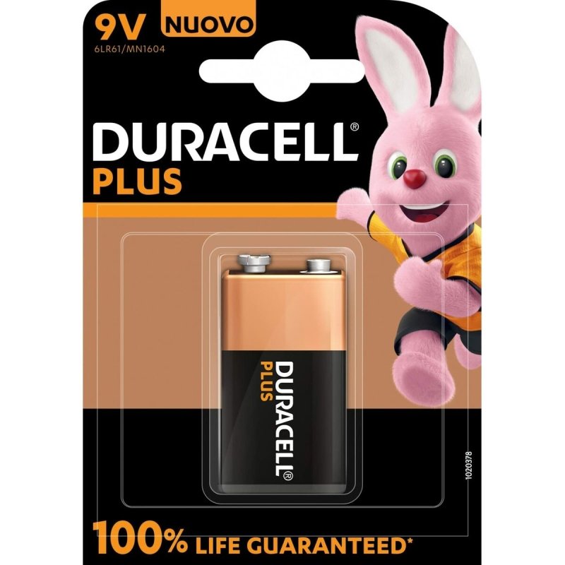 Pile Alcaline DURACELL Plus Power 9 V 6LR61 MN1604 - ONLYTECK