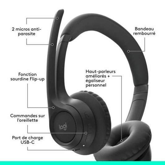Casque Logitech 981 - 001407 Noir - ONLYTECK