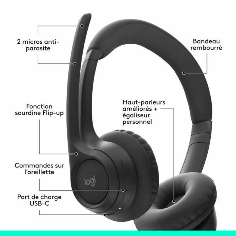 Casque Logitech 981 - 001407 Noir - ONLYTECK