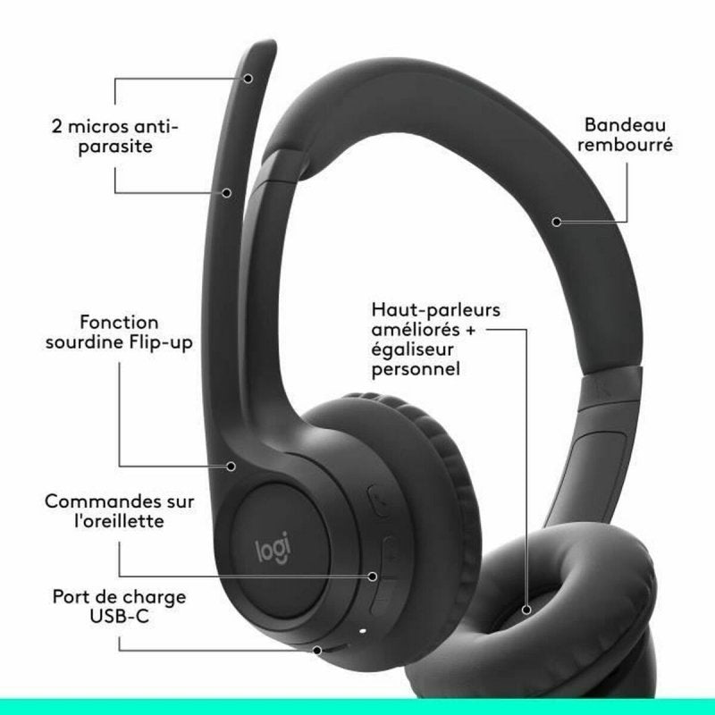 Casque Logitech Noir - ONLYTECK