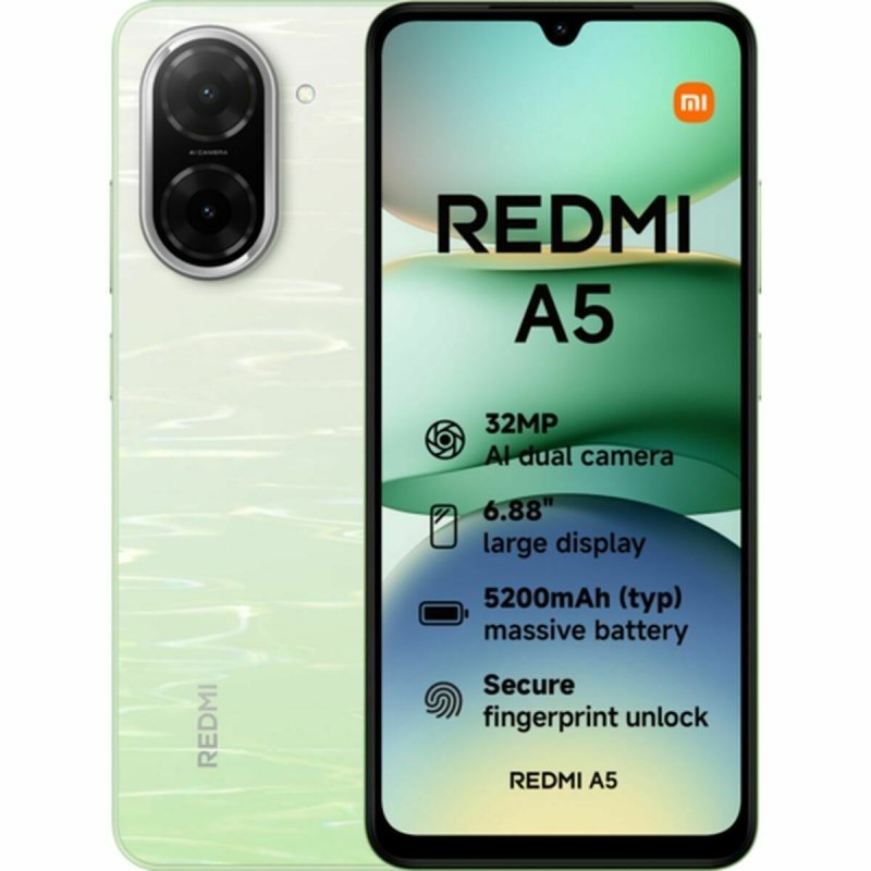 Smartphone Xiaomi Redmi A5 Unisoc 3 GB RAM 64 GB Vert - ONLYTECK
