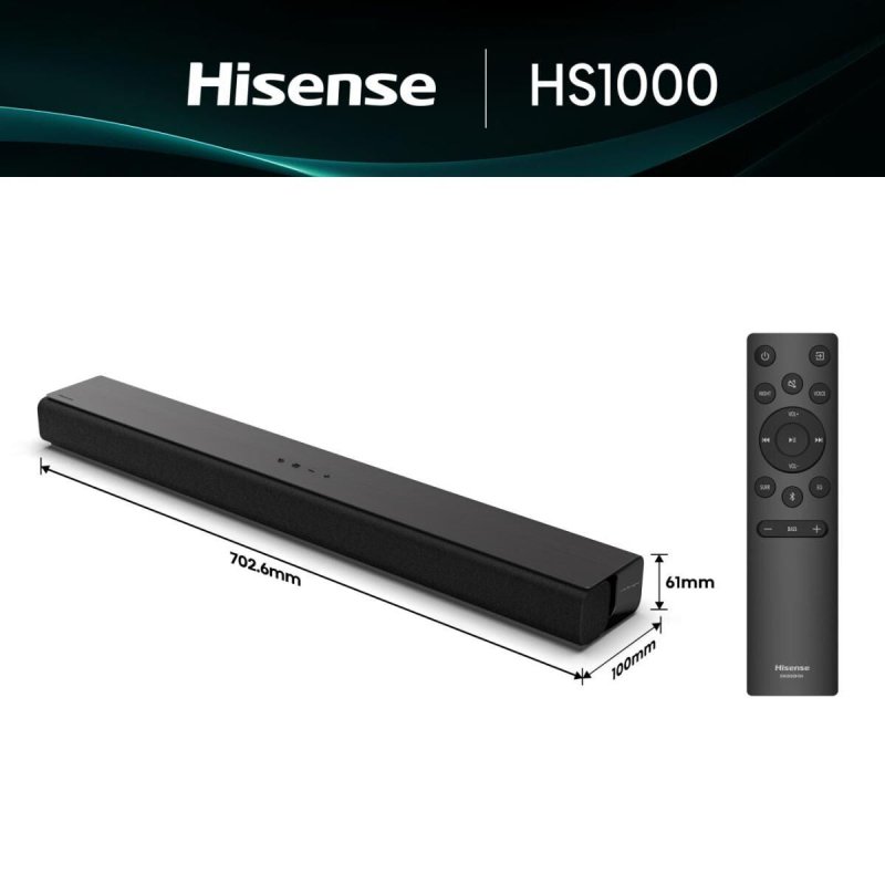 Barre audio Hisense HS1000 120W Noir 120 W - ONLYTECK