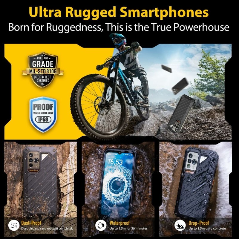 Smartphone Ulefone ARMOR 30 6,67" Mediatek Dimensity 700 12 GB RAM 512 GB Noir - ONLYTECK