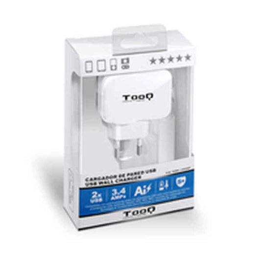 Chargeur mural TooQ TQWC - 1S02WT USB x 2 17W Blanc 17 W - ONLYTECK