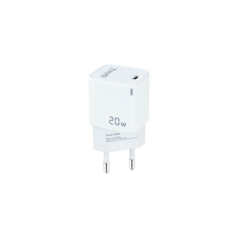 Chargeur mural TooQ TQWC - PD20WT Blanc 20 W (1 Unité) - ONLYTECK