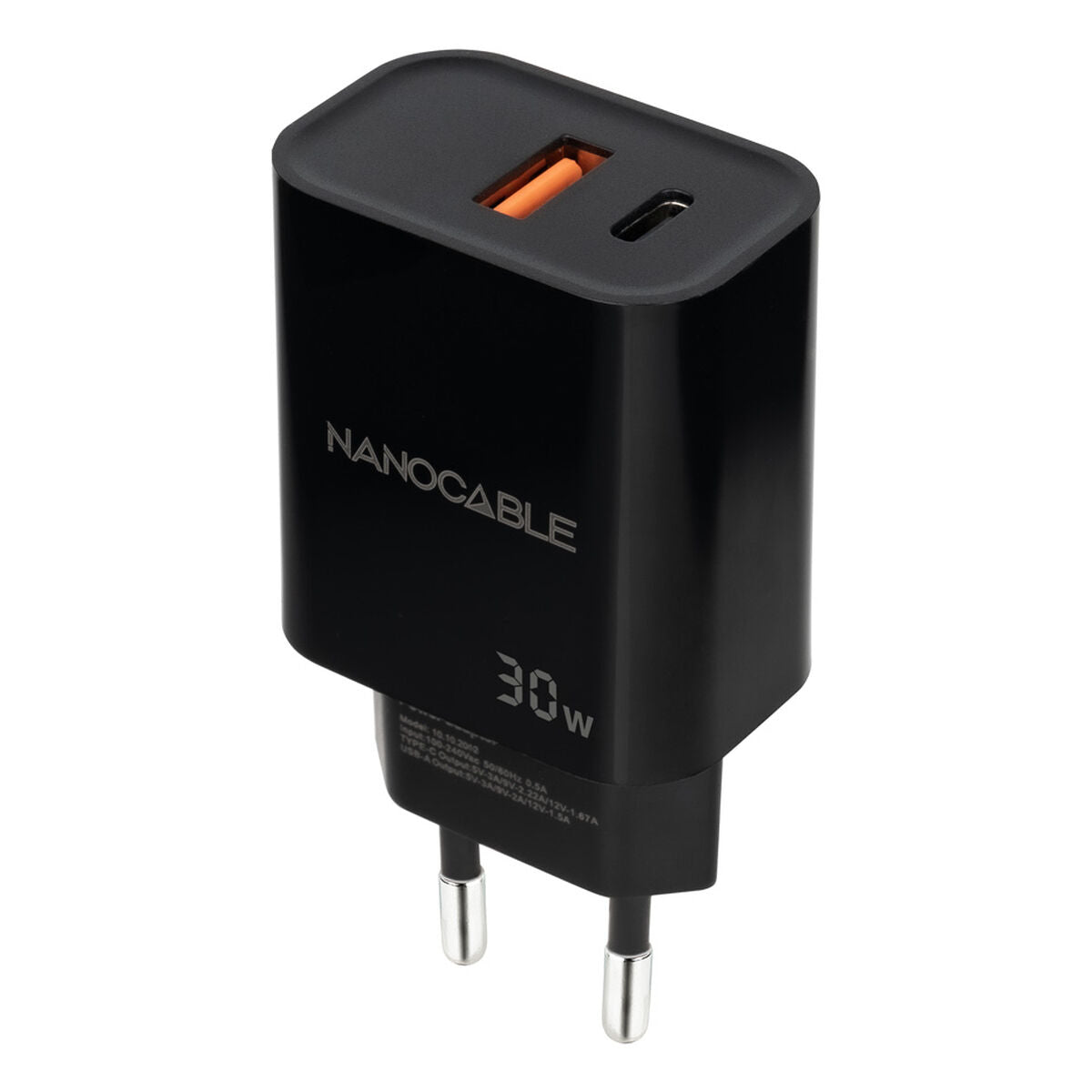 Chargeur mural NANOCABLE Noir 30 W - ONLYTECK
