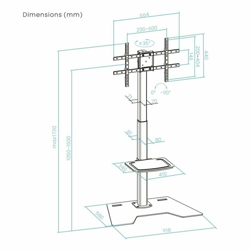 Support de TV TooQ FS2284M - B 70" 70 Kg - ONLYTECK