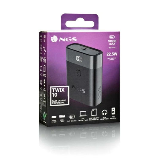 Powerbank NGS TWIX10 10000 mAh Noir - ONLYTECK