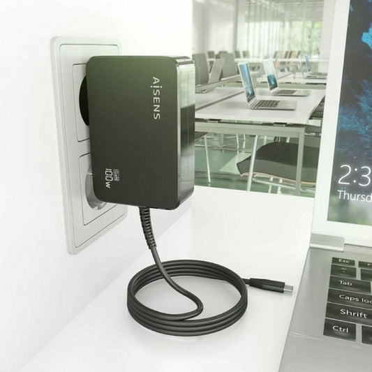 Chargeur d'ordinateur portable Aisens ASCH - 1PD100WL50 - BK Noir 100 W - ONLYTECK