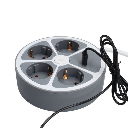 Rallonge 4 prises Schuko avec interrupteur TM Electron 3680 W Blanc Gris 30 W (1,5 m) - ONLYTECK