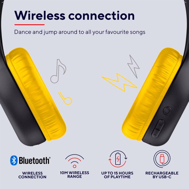 Oreillette Bluetooth Trust 25405 Jaune Noir - ONLYTECK