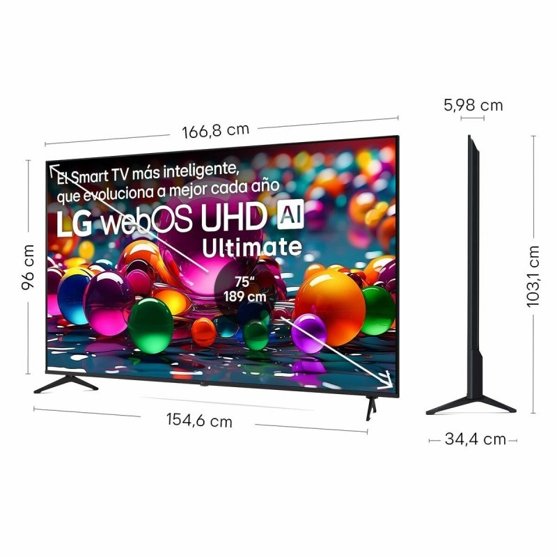 TV intelligente LG 75UA75006LA.AEUQ 4K Ultra HD 75" LED - ONLYTECK