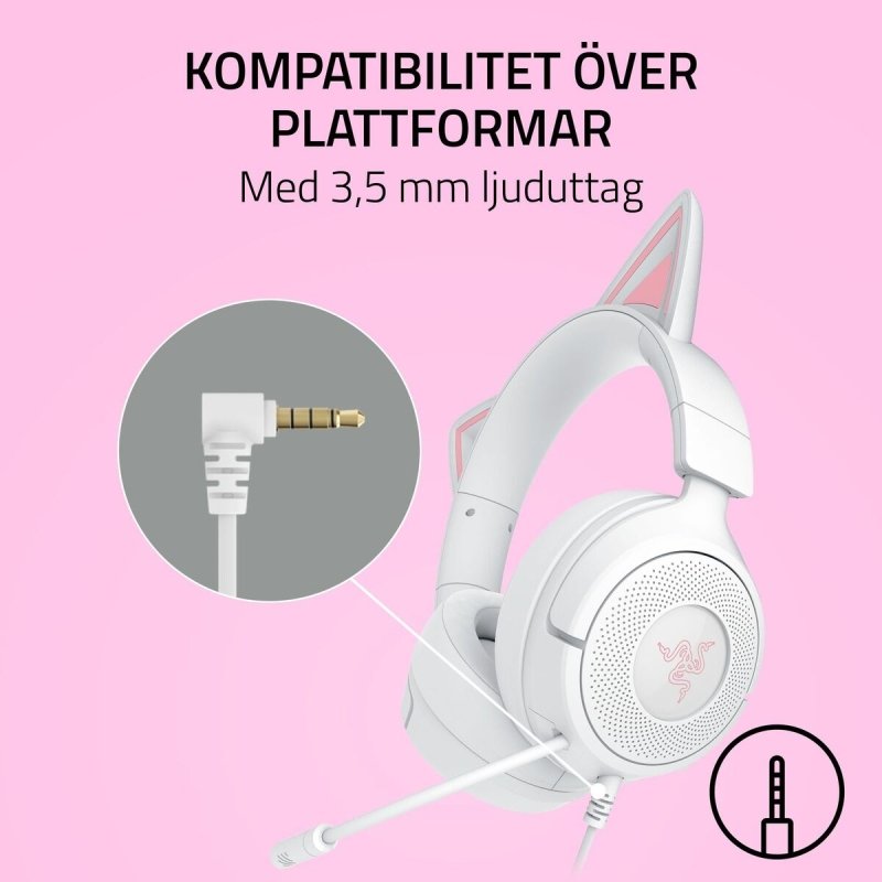 Casque Razer RZ04 - 05350300 - R3M1 Blanc - ONLYTECK
